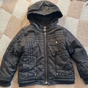 Old Navy Charcoal Hooded Puffer Jacket for Kids